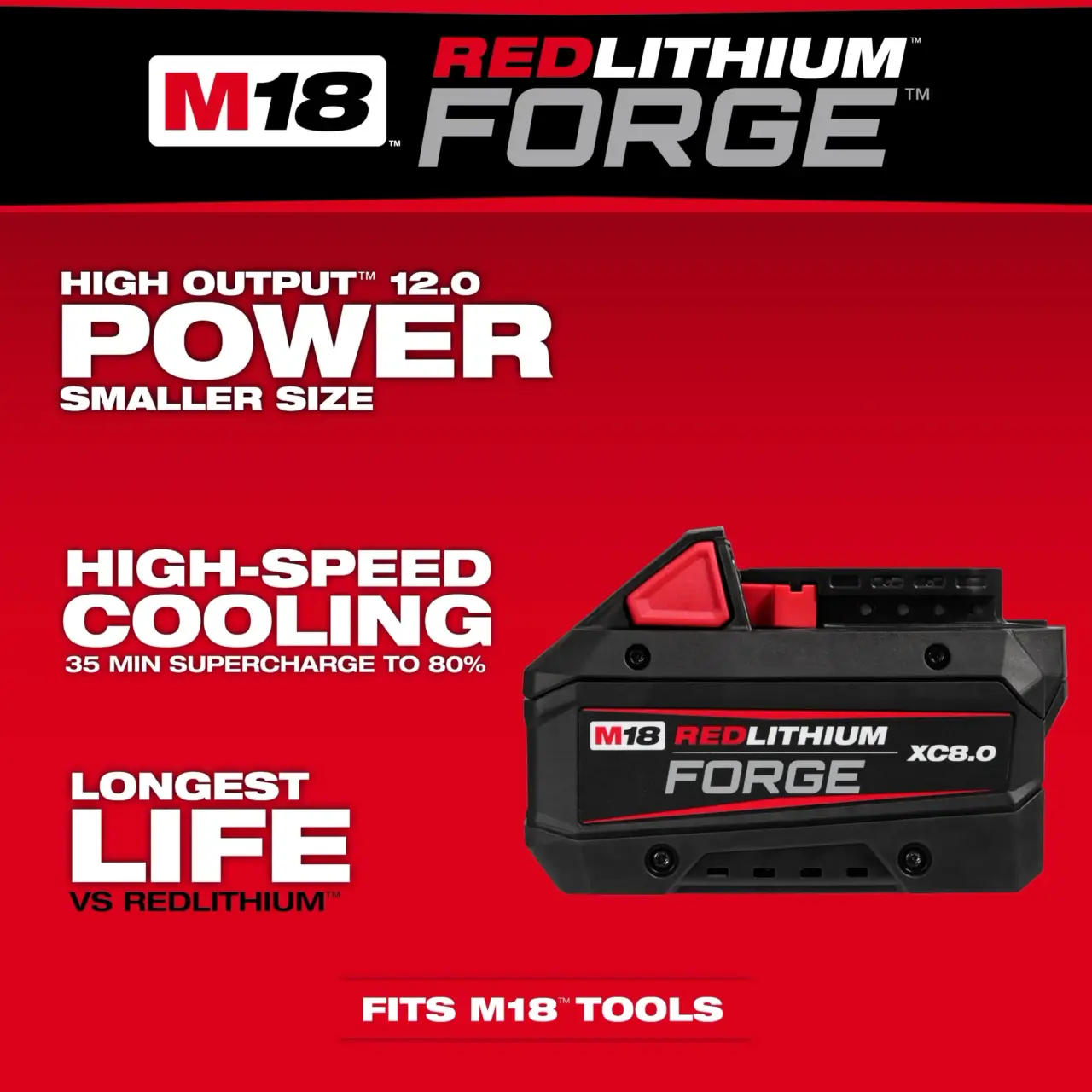 M18™ REDLITHIUM™ FORGE™ XC8.0 Battery Pack - Image 2