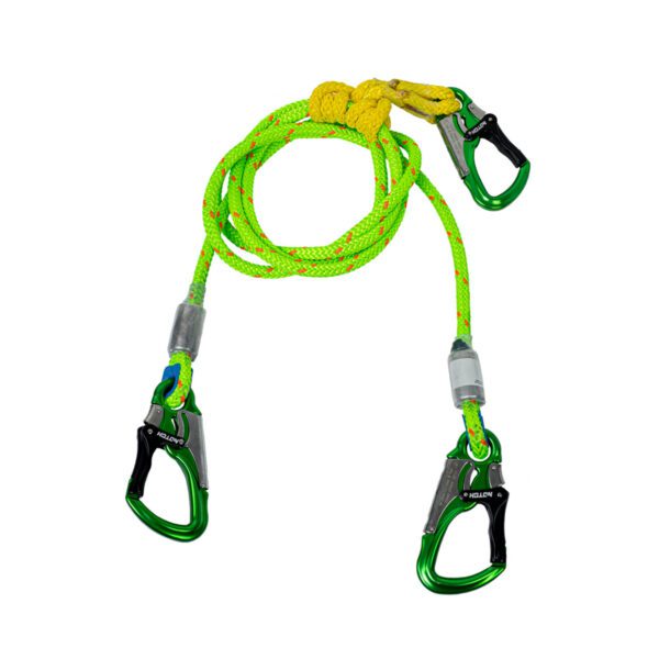 Rope Logic 2-in-1, 10' Wirecore Lanyard w/ Notch Triple Action Snap