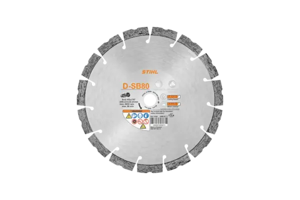 D-SB80 9" Diamond Cutting Wheel, Concrete/Hardstone