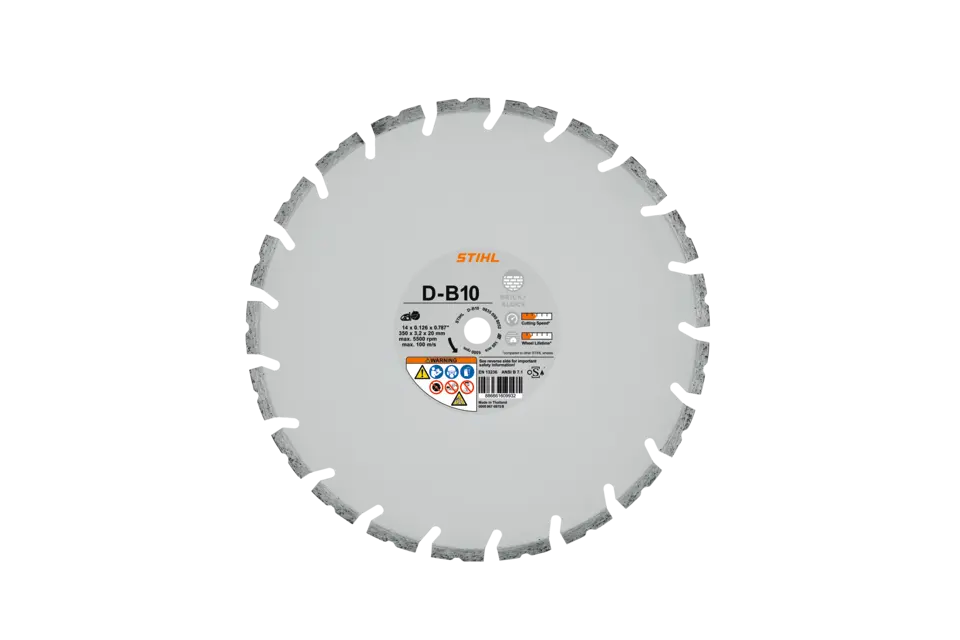D-B10 9" Diamond Cutting Wheel, Concrete